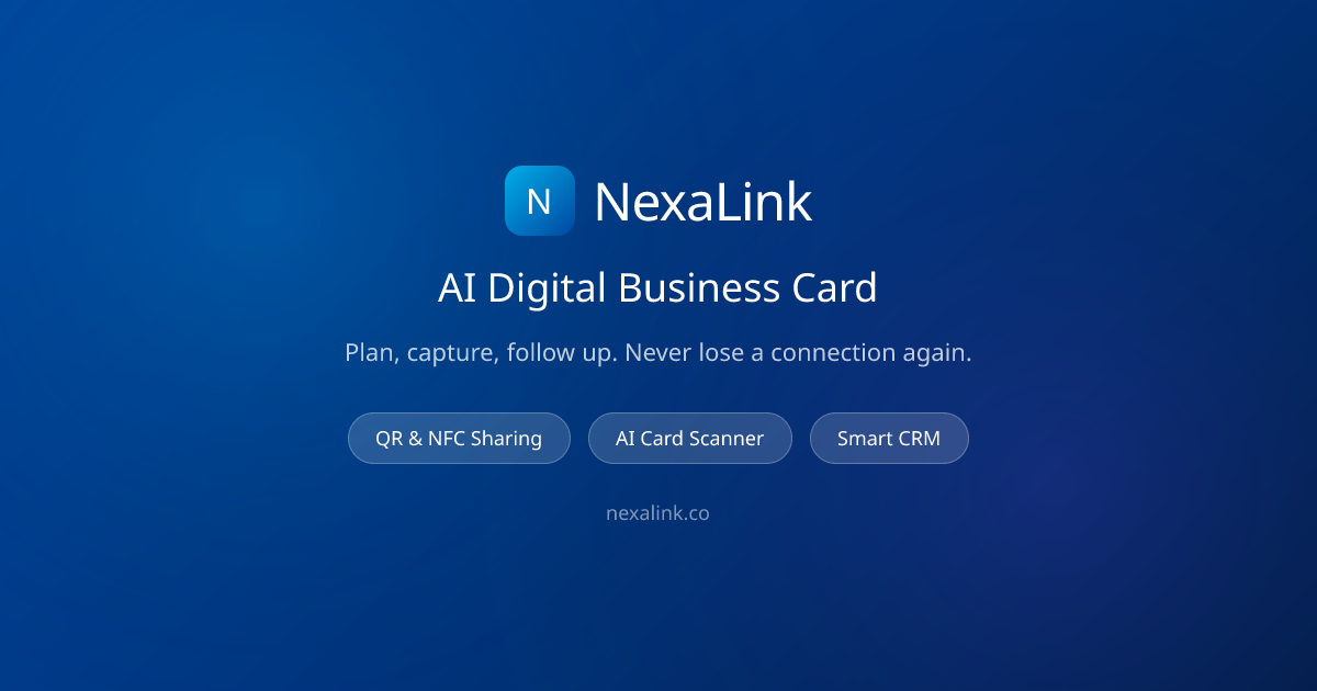 NexaLink — The scanner that remembers everything.